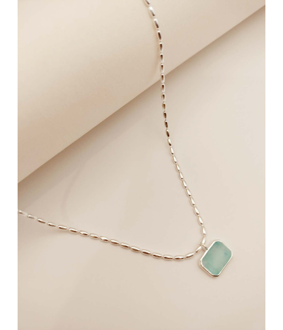 Collier Harmonie Naturelle – Argent S925 & Amazonite