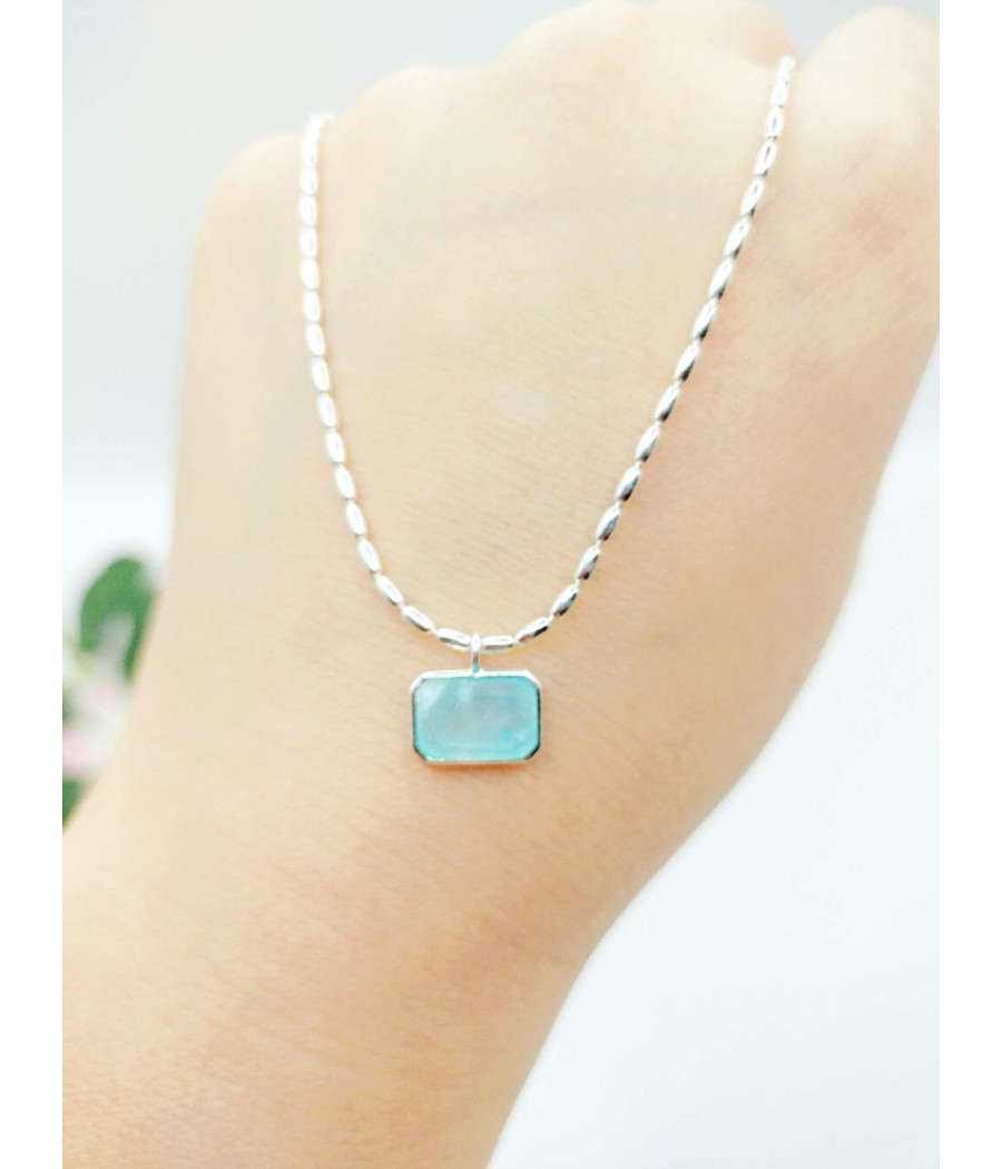 Collier Harmonie Naturelle – Argent S925 & Amazonite