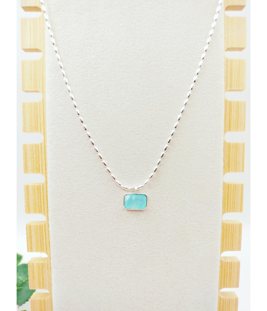 Collier Harmonie Naturelle – Argent S925 & Amazonite