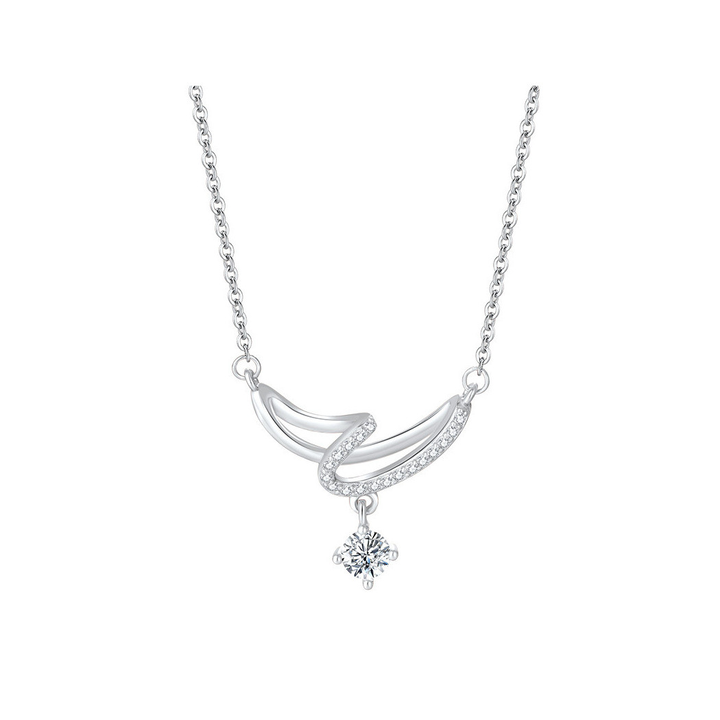 "Only You" - collier argent S925 , Pendentif zircon