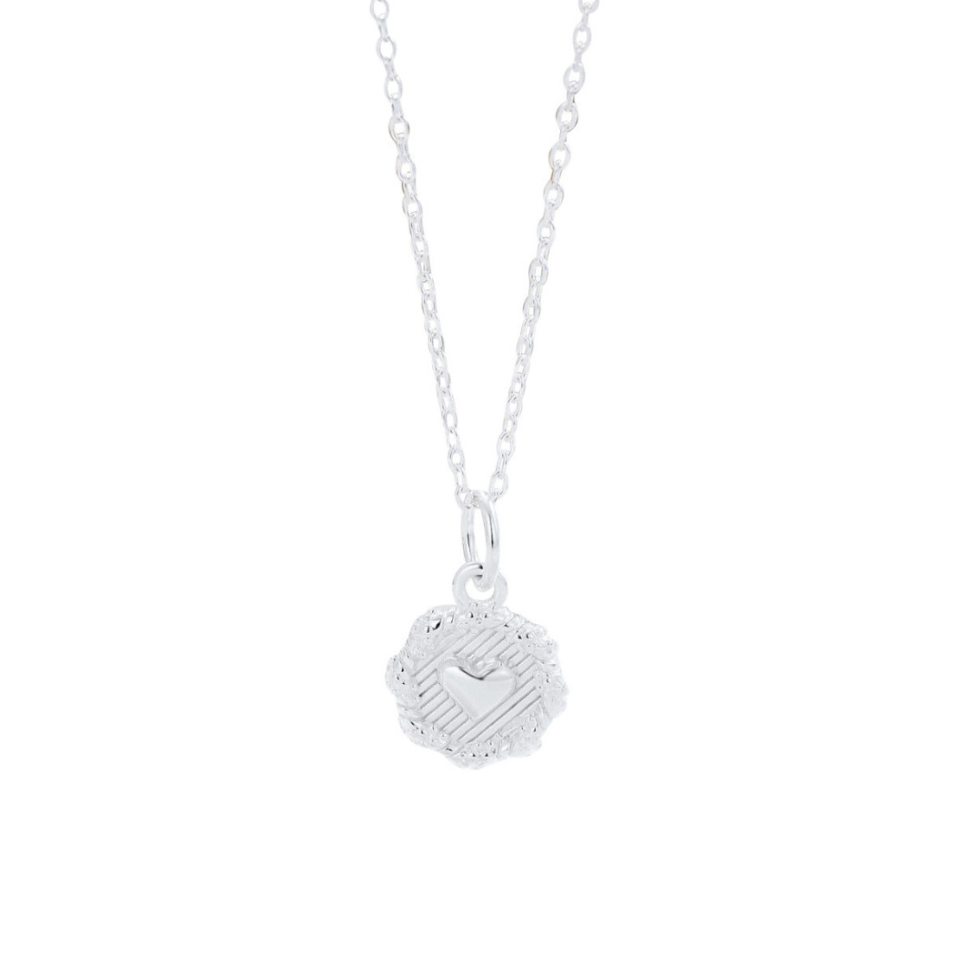 collier en argent s925  format coeur