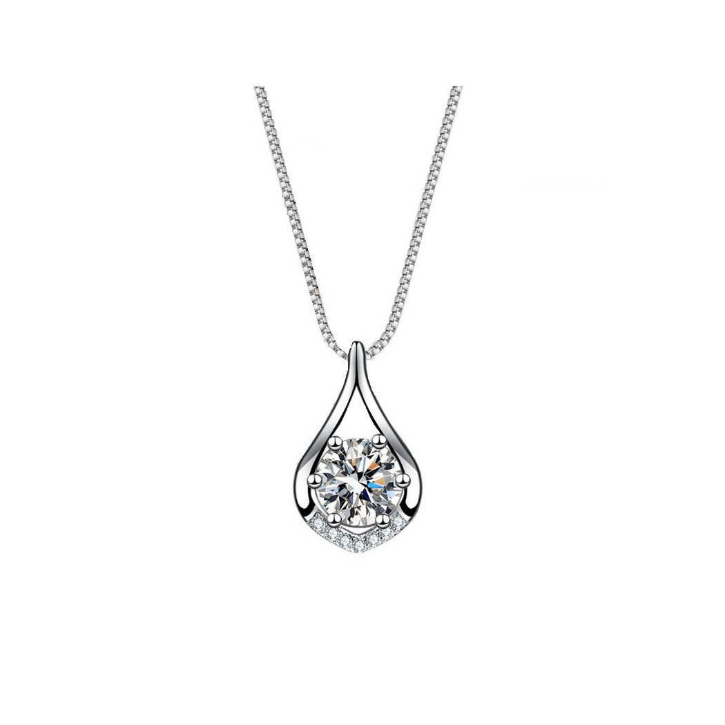 collier argent s925 avec pendentif au format iris dorsal