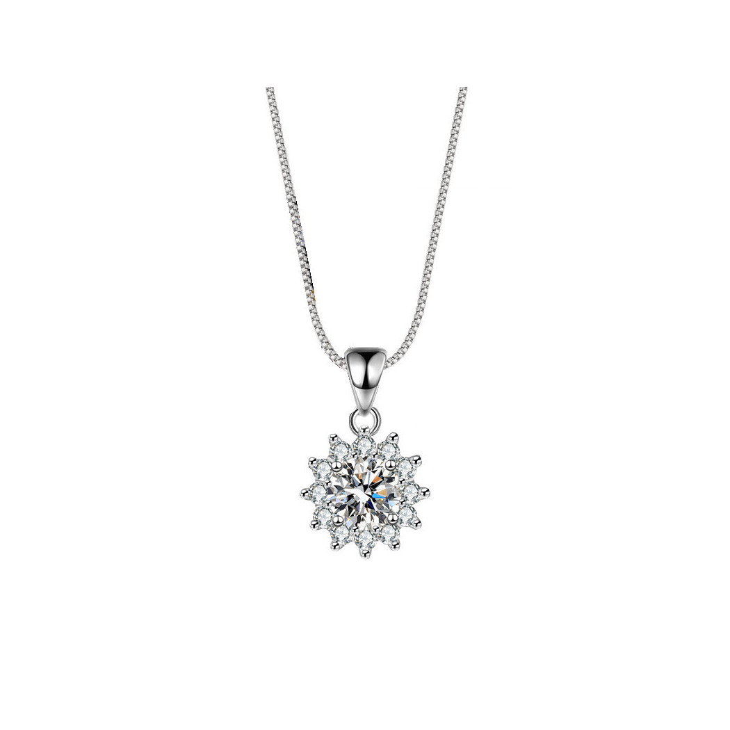 collier argent s925 avec pendentif au format iris dorsal