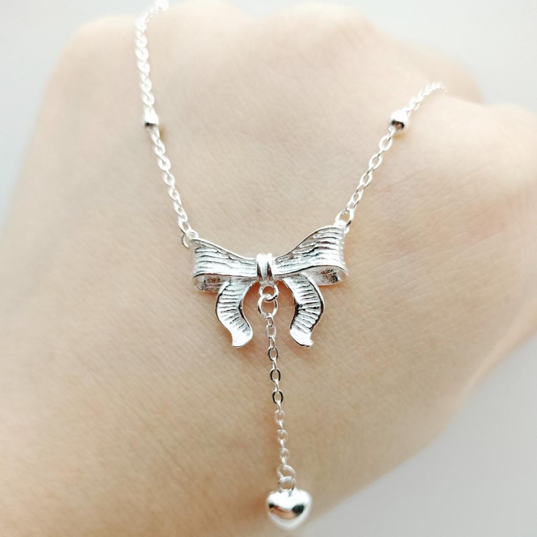 Collier Papillon d’Éclat – Argent S925 & Nœud Papillon S990