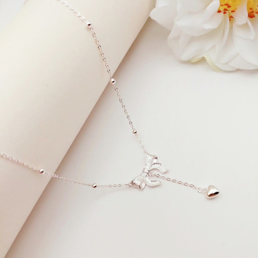 Collier Papillon d’Éclat – Argent S925 & Nœud Papillon S990