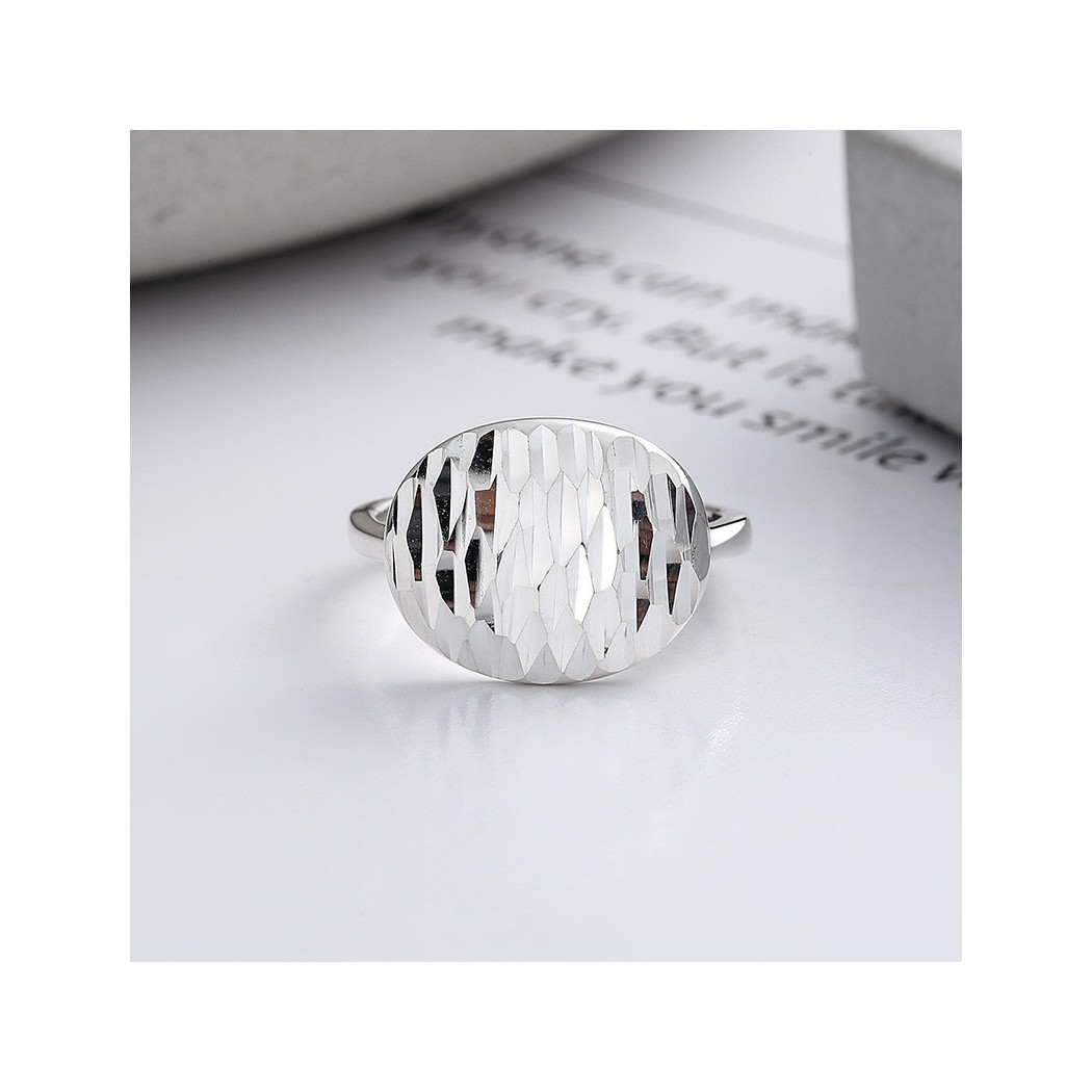 Bague géométrique vintage | Bague ajustable en argent sterling S925